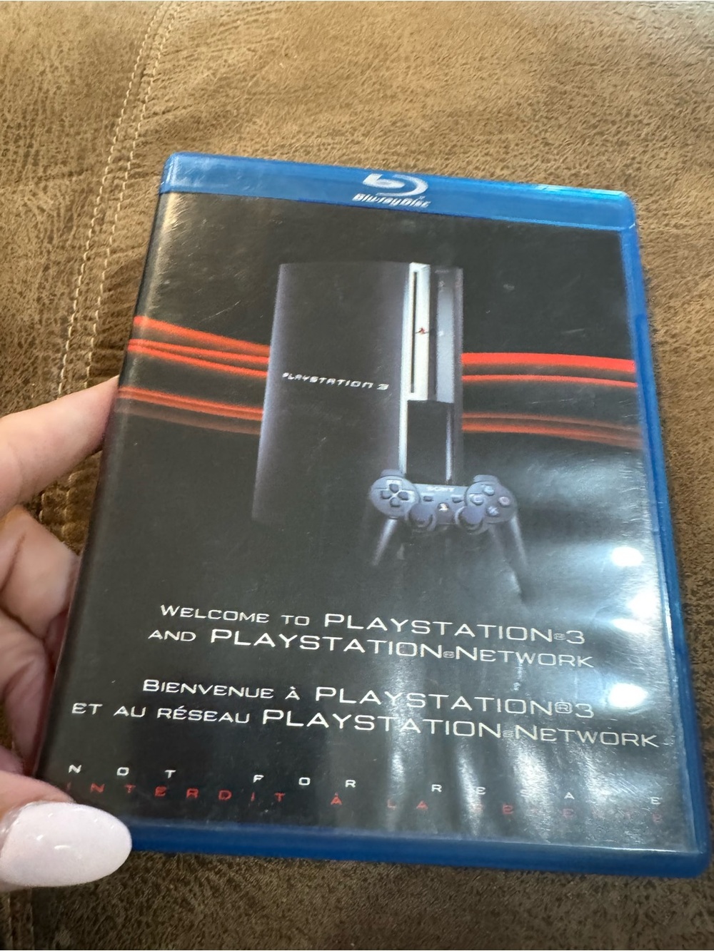 Sony PlayStation 3 Welcome Guide Blu-ray - Black and Blue Case